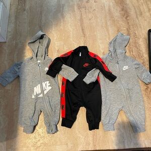 Nike Kids Footies Set - Gray, Black, and Red
